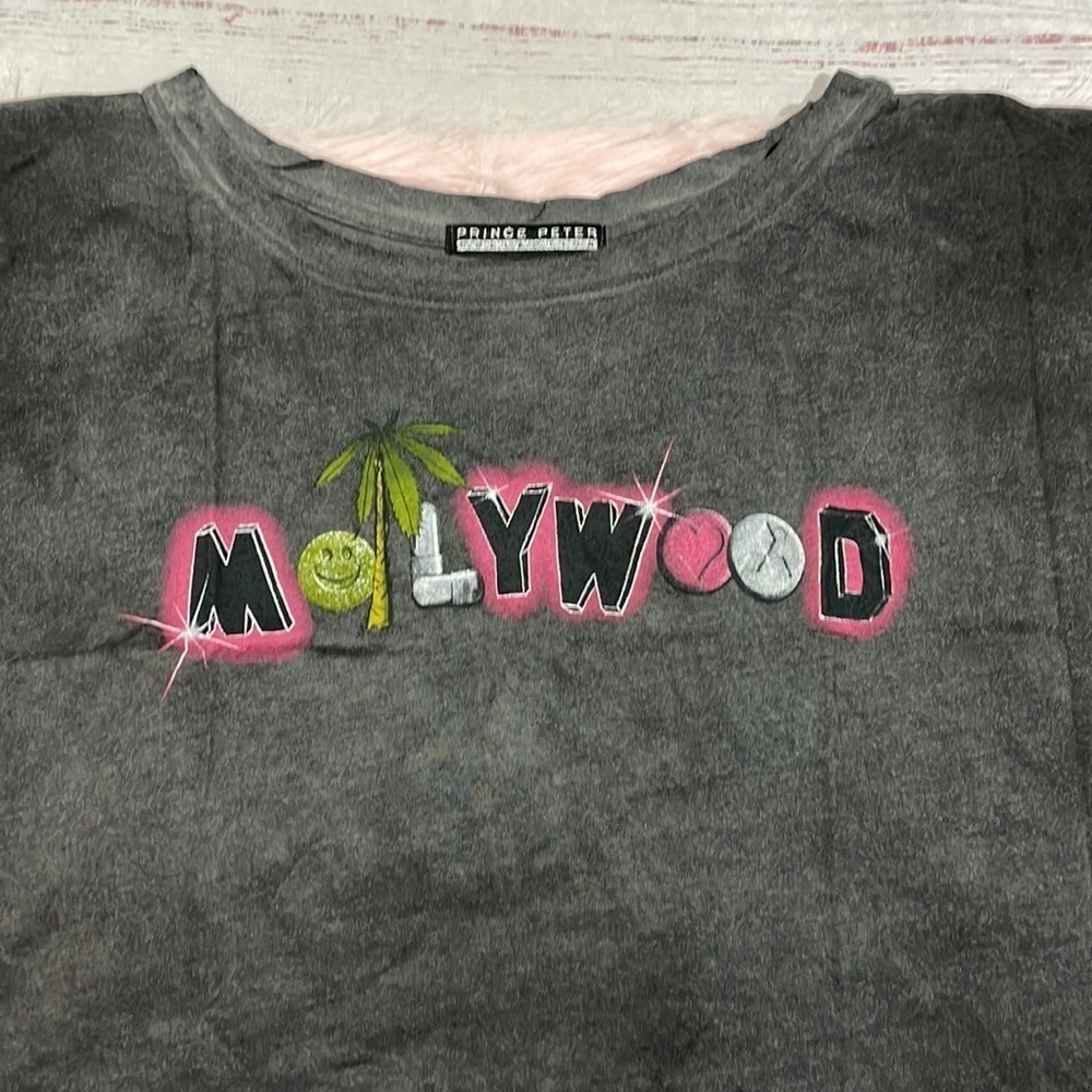 Prince Peter Collection Black 'M Hollywood' Graphic Muscle Tee - Picture 4 of 8